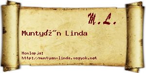 Muntyán Linda névjegykártya